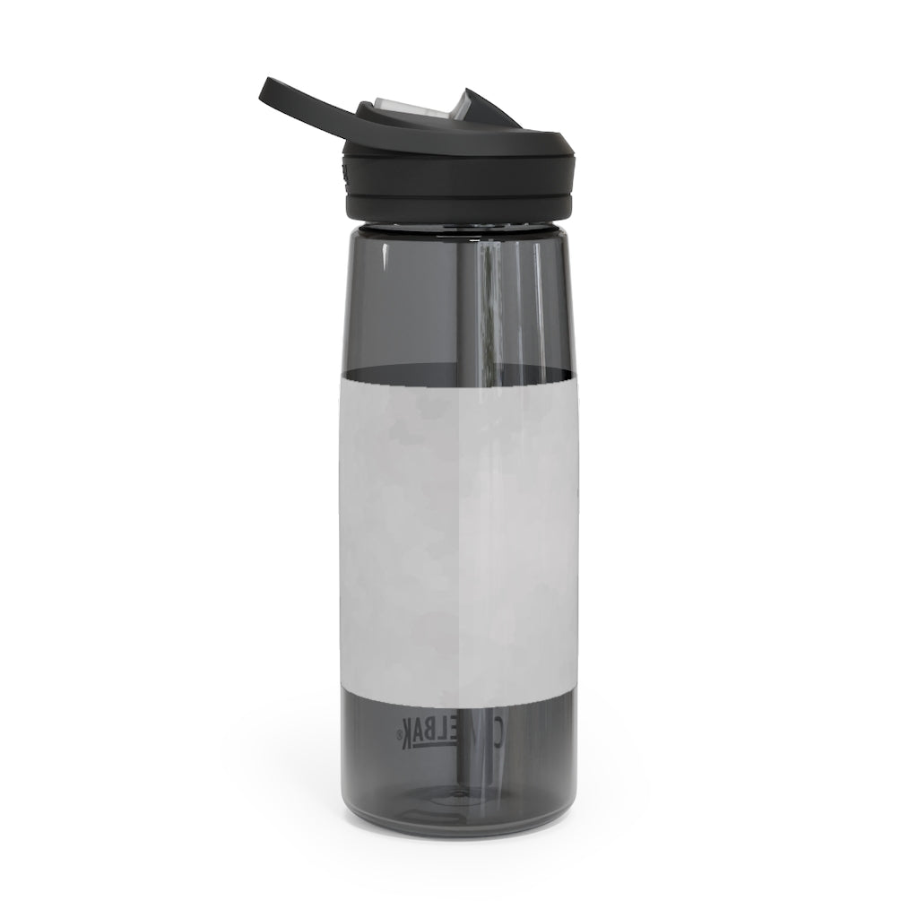Illusion CamelBak Eddy® Water Bottle in 20oz and 25oz sizes, showcasing its durable Tritan™ material and spill-proof design.